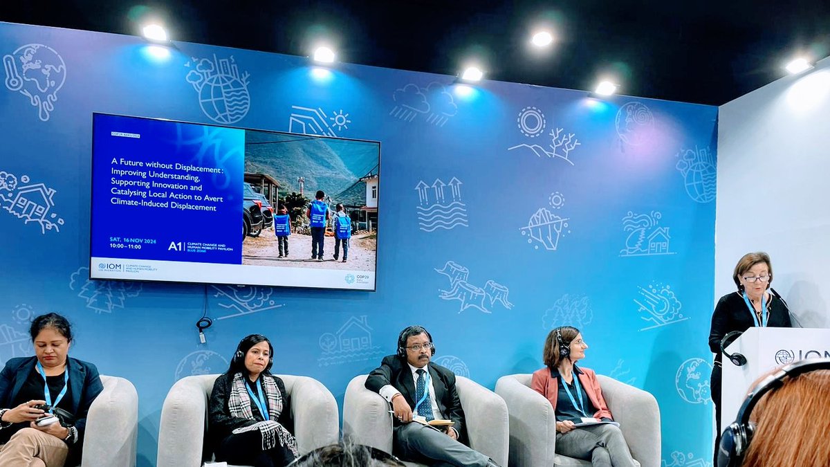 PRM Assistant Secretary (@prmasstsec) on Twitter photo Heartened by #COP29 panel w/<a href="/AITAsia/">AIT</a> Dr. Indrajit Pal, <a href="/UniFiji1/">University of Fiji</a> Priyatma Singh & @UNMigration <a href="/RaniaAhmedSh/">Rania Ahmed</a> on partnership toward a future without displacement. 🇺🇸 is supporting local action empowering displaced people & hosts to become agents of adaptation & resiliency in their Heartened by #COP29 panel w/<a href="/AITAsia/">AIT</a> Dr. Indrajit Pal, <a href="/UniFiji1/">University of Fiji</a> Priyatma Singh & @UNMigration <a href="/RaniaAhmedSh/">Rania Ahmed</a> on partnership toward a future without displacement. 🇺🇸 is supporting local action empowering displaced people & hosts to become agents of adaptation & resiliency in their