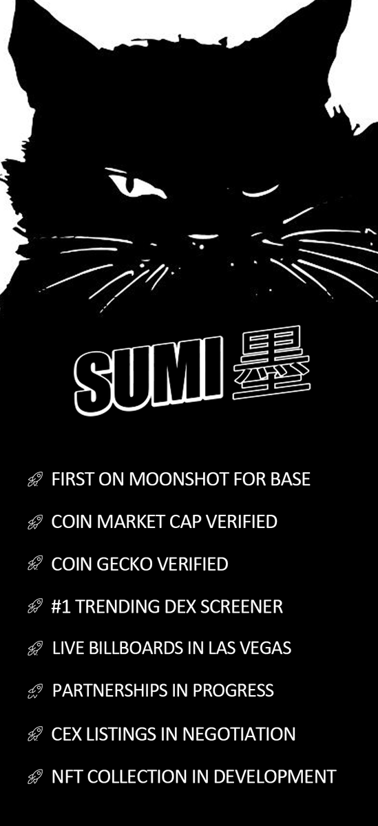 Bullrun_Gravano's tweet photo. I'm not looking for any clout. Yeah, I started supporting #MIGGLES at $4m mcap a couple days after launch.....

...and I've been supporting $SUMI since day 1 at $1m mcap. 

Now I'm telling you they may follow a similar path as #MIGGLES as one of the top cats on base. 

Let's come back to this at $100m mcap.

@CatsumiCoin