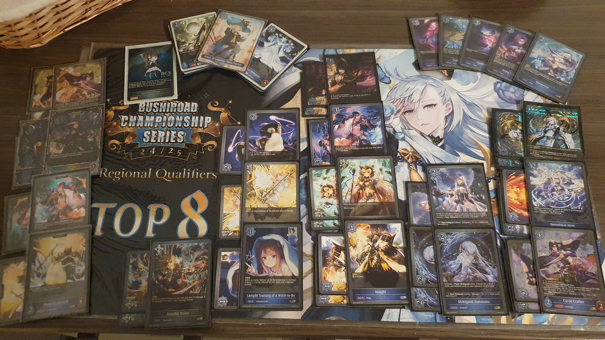 My first tournament of BCS 2024/2025 has come to an end.
After a hard fought comeback from 0-1 to 6-1, ended day 1 of Shadowverse Evolve Austria with a Top 8 finish!
Hope to see y'all tomorrow at Weiss/Schwarz!