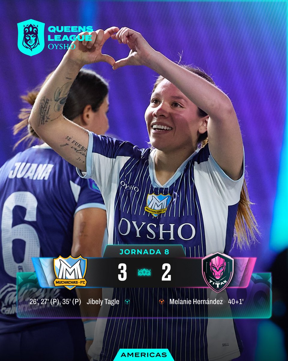 🇦🇷 <a href="/MuchachasFC_Of/">MuchachasFC_Oficial</a> 3 - 2 <a href="/realtitanfc/">Real Titán FC</a> 🩷

#QueensLeague #Oysho