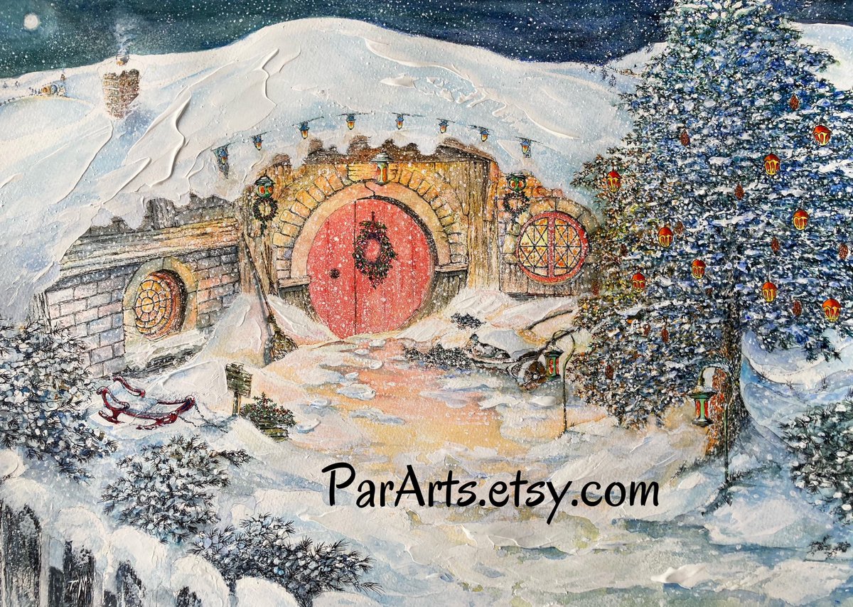 Cosy up this winter ❄️ with the fire on in a snow covered shire. New print now in store ☃️

pararts.etsy.com/listing/182716…

#hobbithole #hobbiton #lort #lordoftherings #hobbithouse #jrrtolkien #christmasartgifts #shire #snow #hobbit #footprintsinthesnow #hobbitdoor