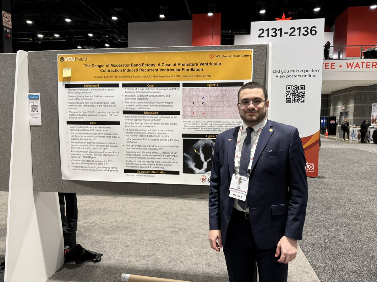 krayemhussein96's tweet photo. Busy Day at #AHA2024. 4 posters done one more to go! #ScientificSessions @VCU_IMRes @VCUHealthHeart @kalahasty @ikutkutMD @abouzaki_md https://t.co/rXC5hsTLLN