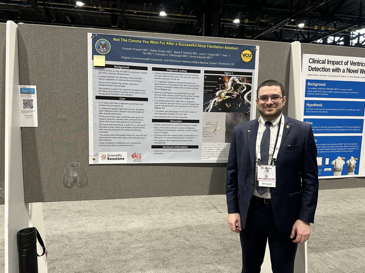 krayemhussein96's tweet photo. Busy Day at #AHA2024. 4 posters done one more to go! #ScientificSessions @VCU_IMRes @VCUHealthHeart @kalahasty @ikutkutMD @abouzaki_md https://t.co/rXC5hsTLLN