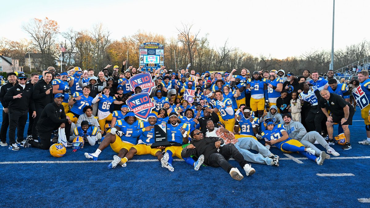 𝐁𝐀𝐂𝐊-𝐓𝐎-𝐁𝐀𝐂𝐊 🏆🏆

@UNHChargers are your 2024 NE10 football champions! The Chargers win the league title for the second-straight season - and sixth time overall! 🏈

#NE10EMBRACE | #NCAAD2 | #D2FB
