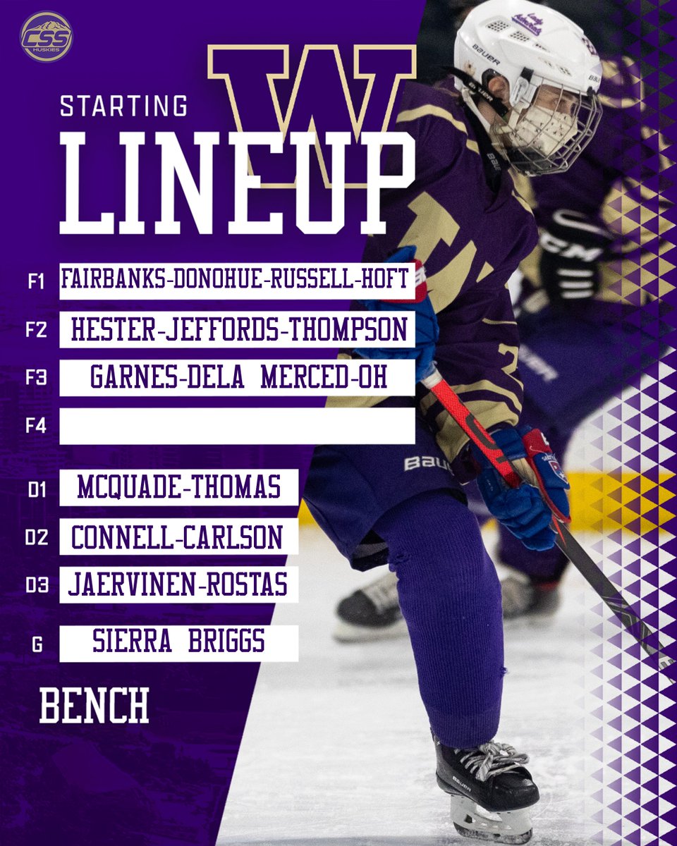 Here's tonight's <a href="/UWWomensHockey/">Washington Women's Hockey</a> starting forward lines and defensive pairings for their first game in ACHA play this season, as they're on the road against Montana State.

A few changes for UW

Photo by <a href="/_LivLyons/">Liv Lyons</a> 

#UWWHockey #GoHuskies #UWWomenshockey  #ACHAHockey