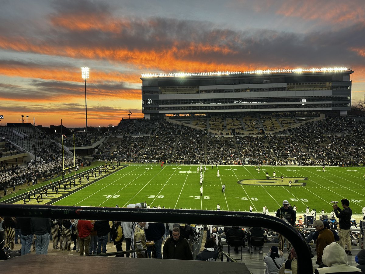 Pretty sky…ugly football.
