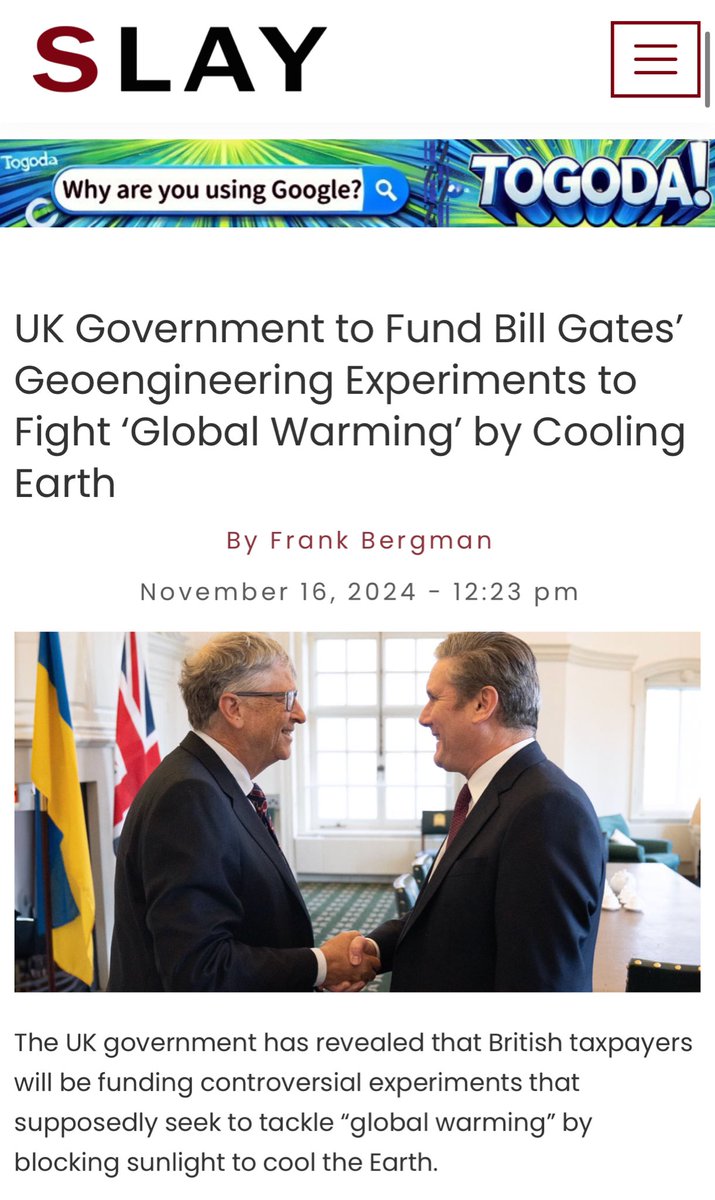 Newsflash Britain - they’ve already been blocking the Sun already for the last several years straight. 

I know this because I see it most days.