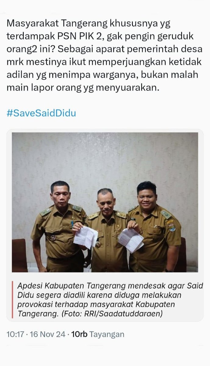 Boediantar4's tweet photo. Ini para bangsat pembela penjajah, mereka tidak melindungi warganya malah jadi antek oligarki
#SaveSaidDidu 
#StandWithSaidDidu https://t.co/wYGh2SghUG