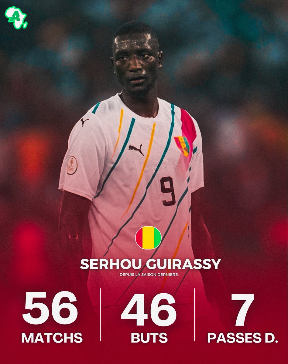 ActuFootAfrique's tweet photo. 53 G/A en 56 matchs. 🇬🇳🥶🌕 https://t.co/MamifuT7xX