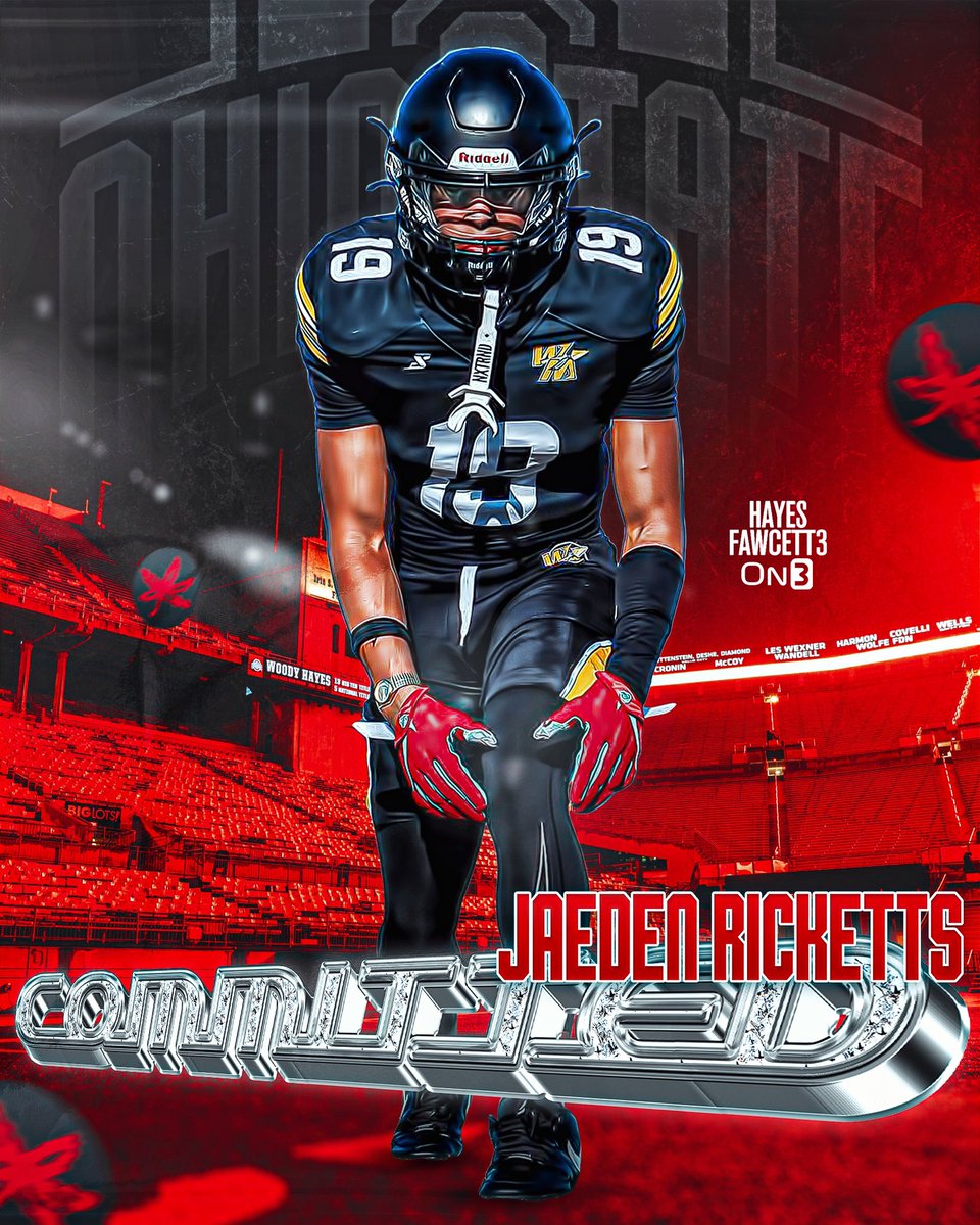 BREAKING: Class of 2026 WR Jaeden Ricketts has Committed to Ohio State, he tells me for @on3recruits

The 6’0 188 WR from Pataskala, OH chose the Buckeyes over Illinois, Toledo, Bowling Green, &amp; Akron

“I’m down there somewhere! Go Bucks🌰🌰”

on3.com/db/jaeden-rick…