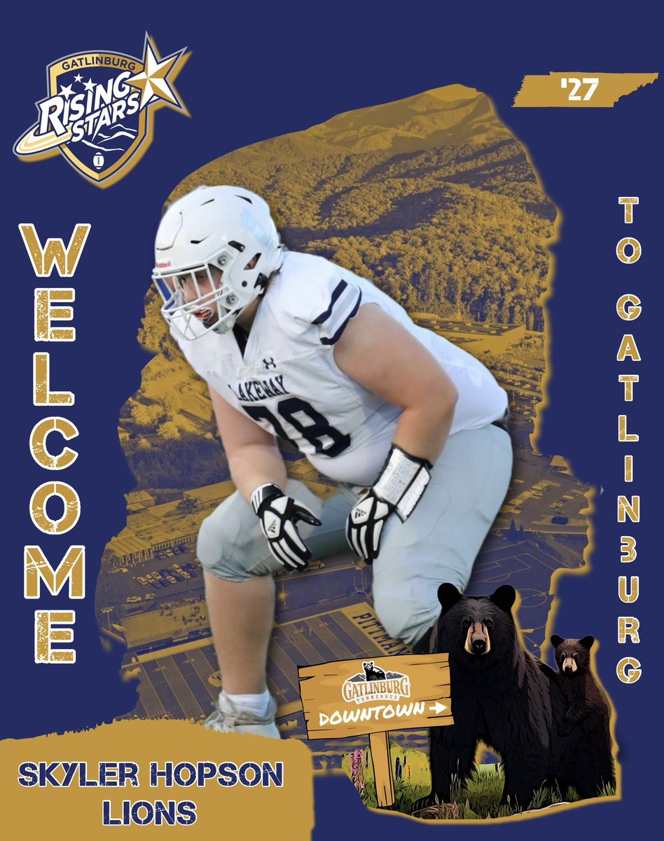 Welcome #ToTheBurg Skyler Hopson of the Lakeway Lions (TN)! The Rising Stars game gets another trench monster. Skyler has been a big piece of the Lakeway offensive line this season and has a great opportunity next month to prove what he can do.