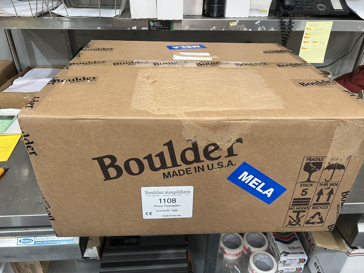 Absolute_Hi_End's tweet photo. Unboxing a new release from Boulder Amplifiers, Inc. 1108 Phono Stage.
@BoulderAmps #boulder1108 #boulderphonostage #boulderphono #highendaudio #phonostage https://t.co/cy9H8OS9DE