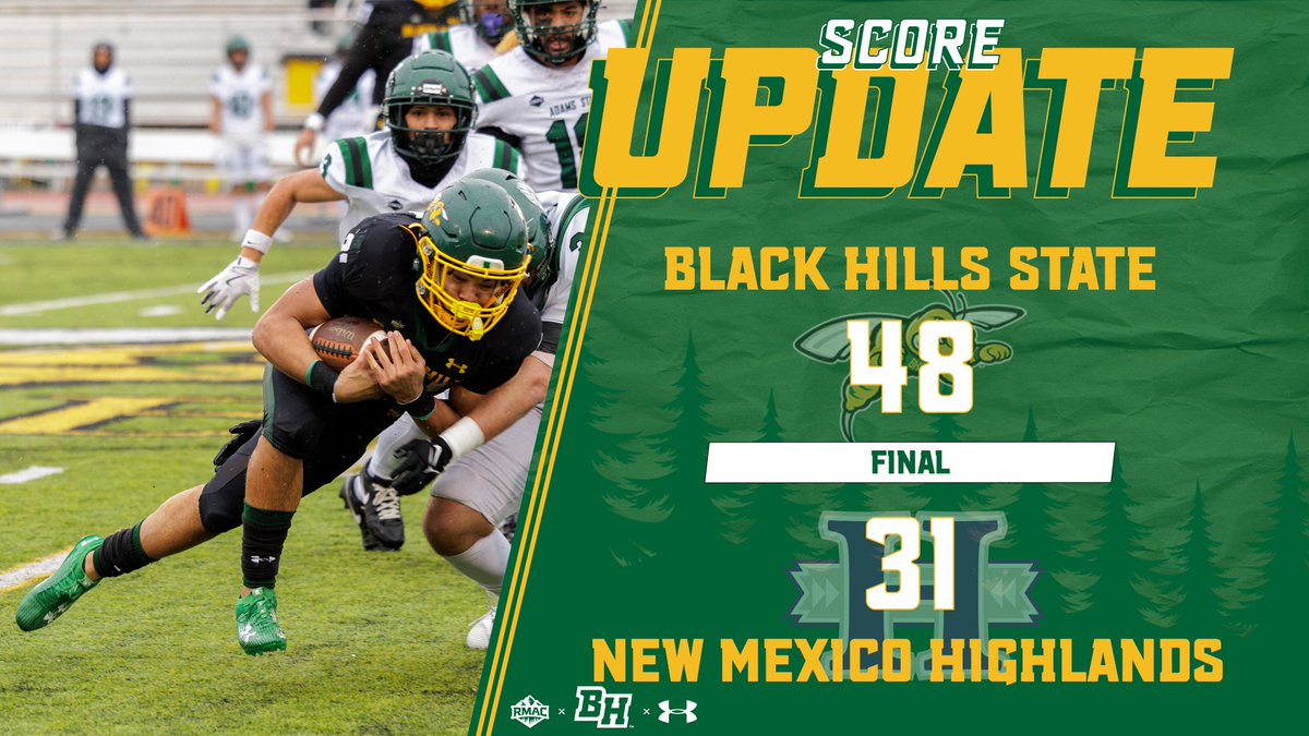 BHSU ends the season with wins in three of their final four games to secure their third consecutive winning season‼️

BHSU LEADERS
Duby: 16-22: 189 PASS YDS, 1 PASS TD, 62 RUSH YDS
Goods: 147 RUSH YDS, 3 RUSH TDS
N. Quinones: 5 TKLS, 1 FF
O'Farrell: 5 TKLS, 1.0 TFL, 1.0 SACK