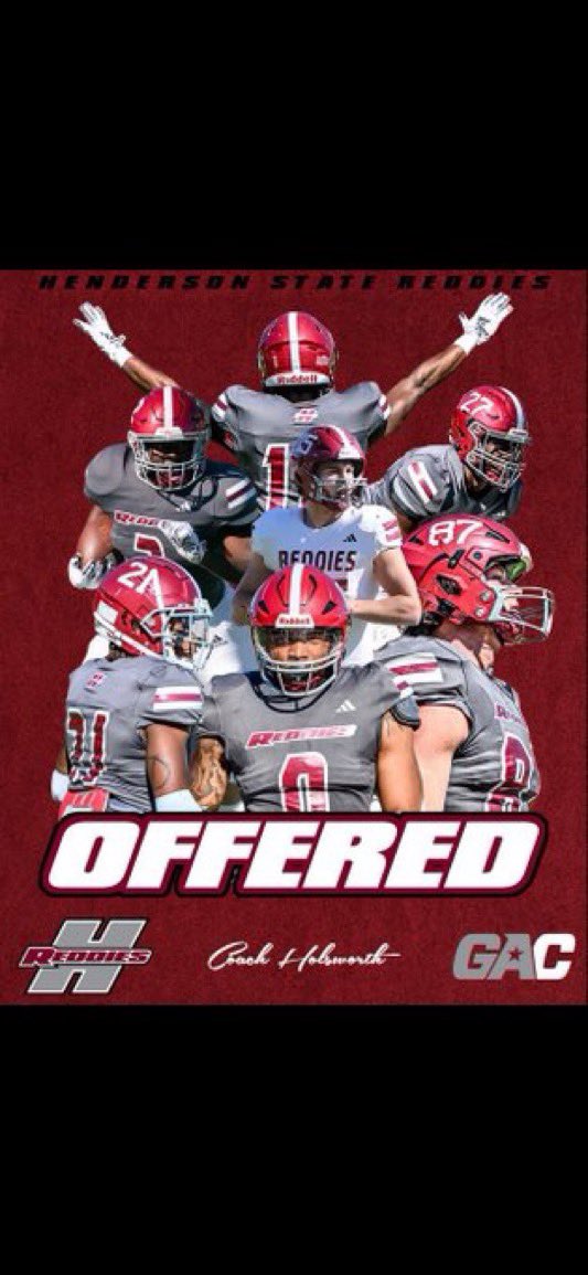 Rhett Glenn (@rhett_glenn28) on Twitter photo Had an amazing time at The battle of the Ravine in Arkadelphia! Blessed to receive an offer and opportunity to play football at Henderson State University!@CoachMo2022 <a href="/CoachColum/">Donte’ Colum</a>
<a href="/CoachMackey25/">Jake Mackey</a> <a href="/Kahlil_Mckenzie/">Kahlil McKenzie Jr.</a> <a href="/LCAFriscoFB/">Legacy Christian Academy Football</a> <a href="/LCAfrisco/">Legacy Christian Academy Eagles Athletics - Frisco</a> <a href="/TXPrivateFBGuy/">Texas Private School Football</a> <a href="/TXPSMedia/">Texas Private School Media</a> <a href="/ReddiesFB/">Henderson State Football</a> Had an amazing time at The battle of the Ravine in Arkadelphia! Blessed to receive an offer and opportunity to play football at Henderson State University!@CoachMo2022 <a href="/CoachColum/">Donte’ Colum</a>
<a href="/CoachMackey25/">Jake Mackey</a> <a href="/Kahlil_Mckenzie/">Kahlil McKenzie Jr.</a> <a href="/LCAFriscoFB/">Legacy Christian Academy Football</a> <a href="/LCAfrisco/">Legacy Christian Academy Eagles Athletics - Frisco</a> <a href="/TXPrivateFBGuy/">Texas Private School Football</a> <a href="/TXPSMedia/">Texas Private School Media</a> <a href="/ReddiesFB/">Henderson State Football</a>