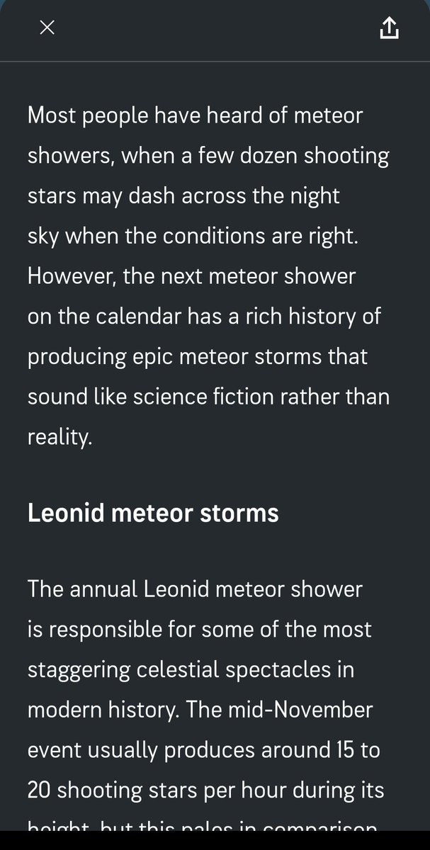 Based_Carolina's tweet image. SUNDAY, NOVEMBER 17! ✨️
20 SHOOTING STARS PER HOUR!! 💫🌟🌠
Leonid meteor shower Sunday night 💫✨️🌠🌟💫
#SundaySchool #WeekendAssignmentsDue @elonmusk @Starlink @SpaceForceDoD
