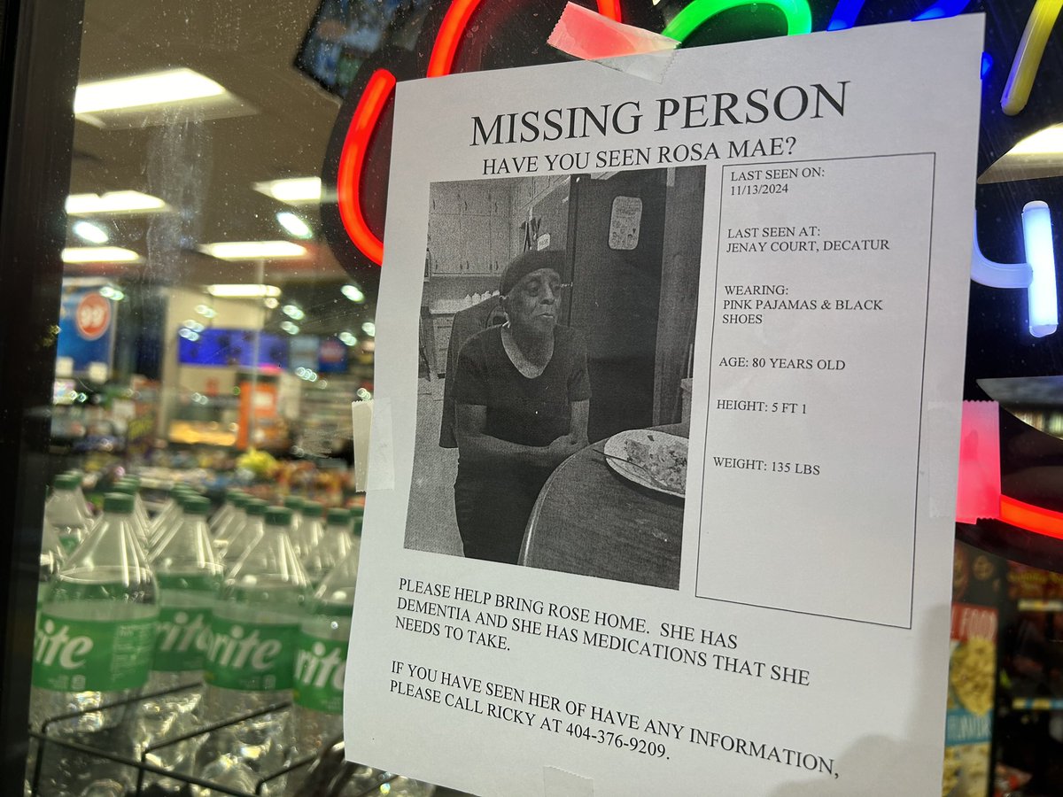 EricMockTV's tweet image. HAVE YOU SEEN THIS WOMAN? 
80-year-old Rosa Mae Dawson went missing on Wednesday from her home on Jenay Court in DeKalb County. Her family desperately wants to find her. Call @DeKalbCountyPD if you see or know where she may be: 770-724-7710. 
@FOX5Atlanta