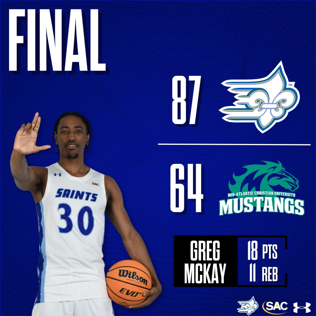 🚨 FINAL SCORE 🚨

Saints win big! Conference play begins Wednesday with Mars Hill.