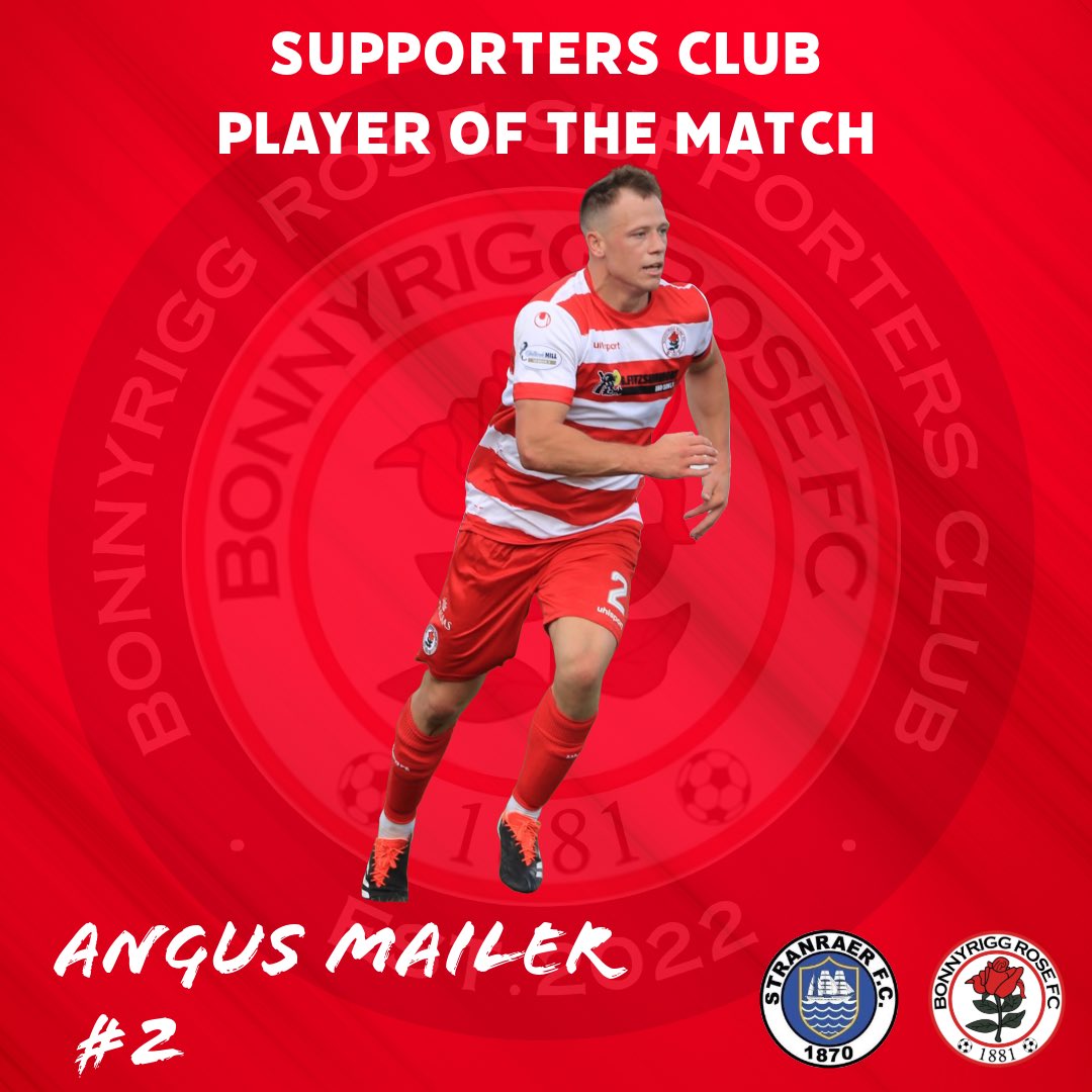 Bonnyrigg Rose Supporters club (@bonnyriggrosesc) on Twitter photo Your Rose Supporters Club Player of the Match this afternoon is <a href="/angusmail/">Angus Mailer 🏴</a>
Well done Angus 👏🏻
🌹🇦🇹 Your Rose Supporters Club Player of the Match this afternoon is <a href="/angusmail/">Angus Mailer 🏴</a>
Well done Angus 👏🏻
🌹🇦🇹