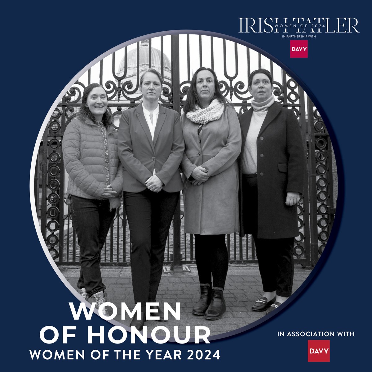 Finally, our Women of 2024 Award in partnership with <a href="/DavyGroup/">Davy Group</a> goes to @WomenOfHonour_ for their tireless advocacy in revealing the sexual harassment, assault and discrimination with the Irish Defence Forces, which this year led to a landmark tribunal
#WOMENOF24