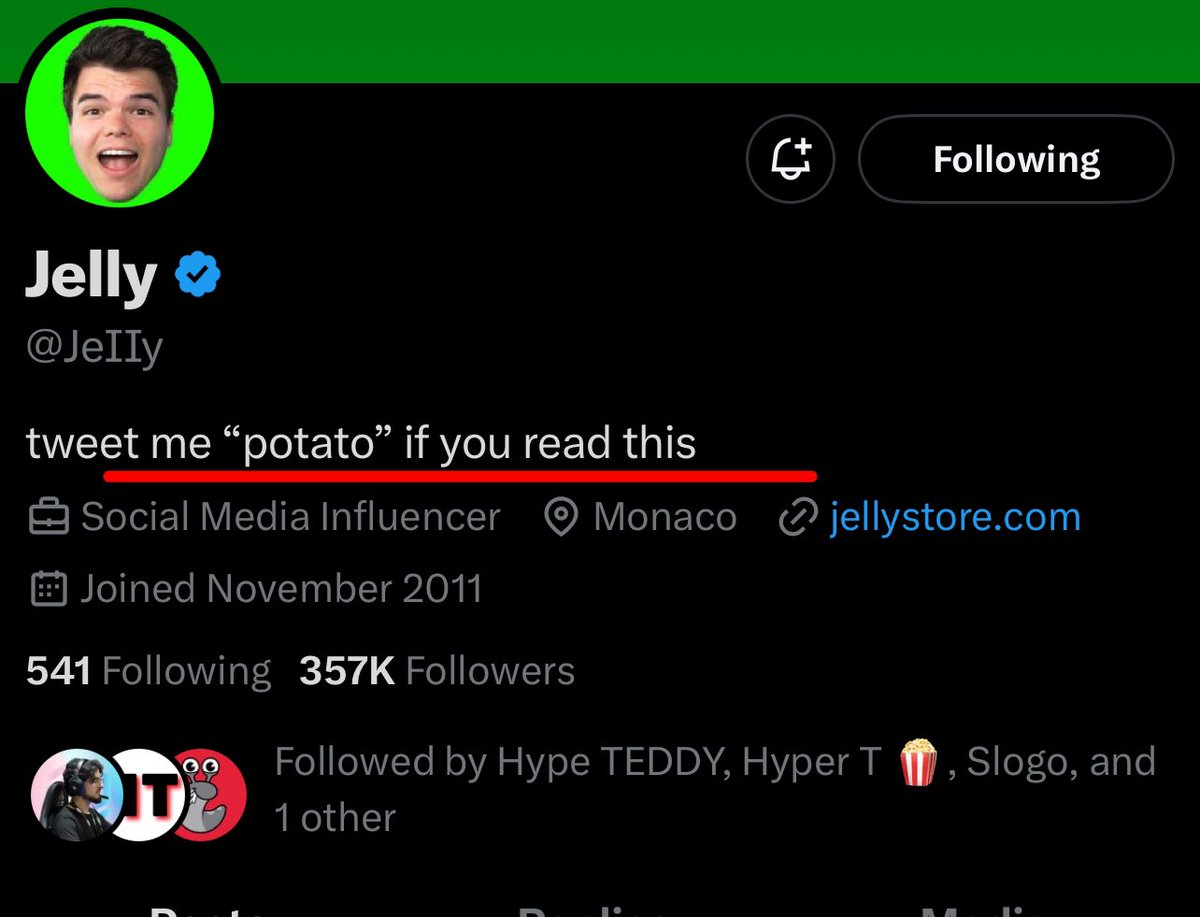Robustnewss's tweet photo. Potato @JeIIy https://t.co/GYlT1wuk1w