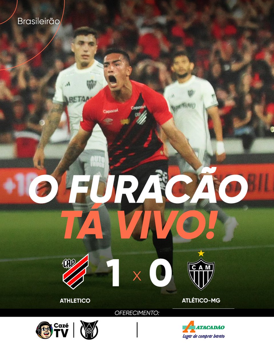 CazeTVOficial's tweet image. QUEM DISSE QUE ACABOU O PACTO? 🌪🔥

O Athletico venceu o Galo na Ligga Arena e está FORA da zona de rebaixamento do #BrasileirãoNaCazéTV!

#Atacadão