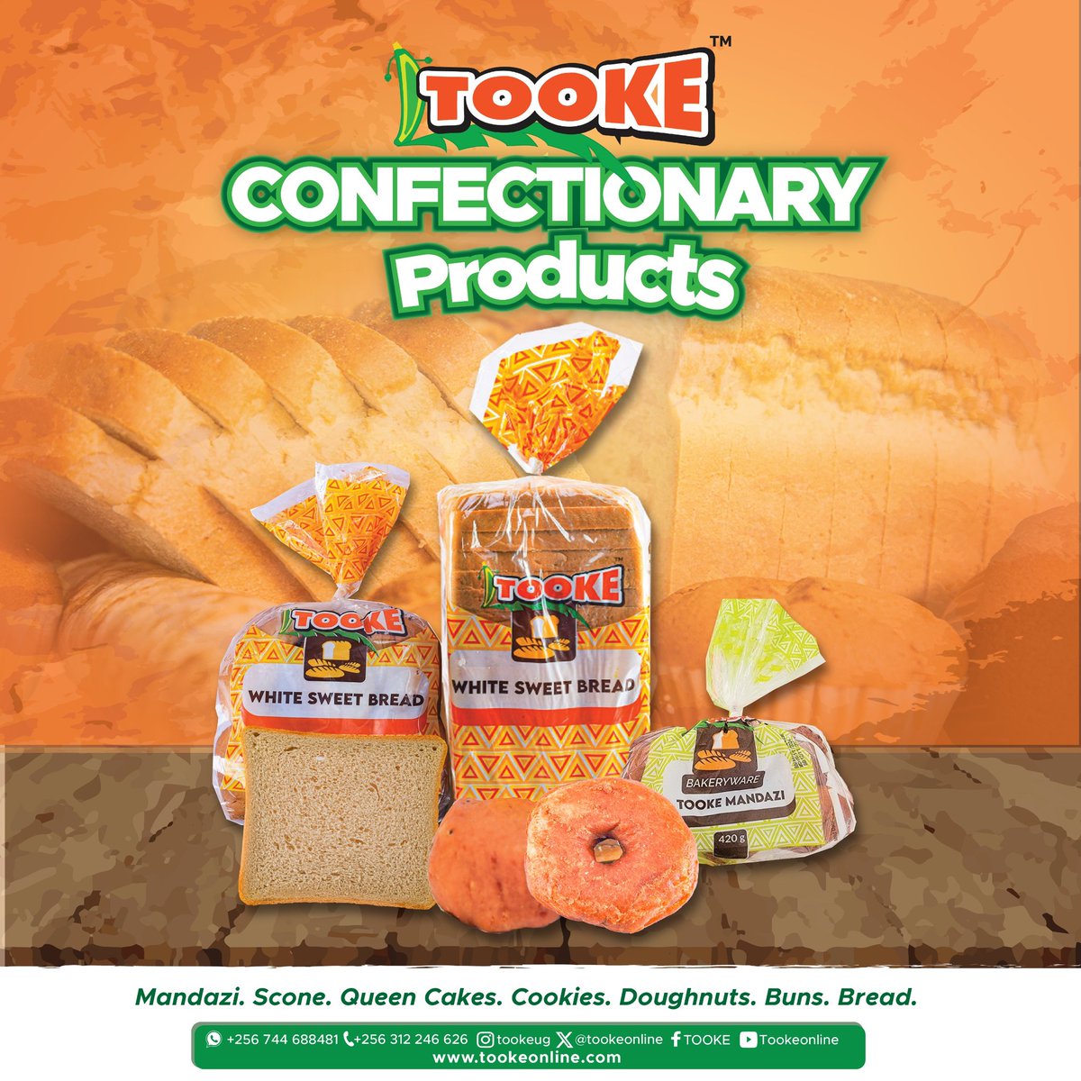 tookeonline's tweet photo. Make your mornings wholesome with @tookeonline green banana flour baked goods – where nutrition meets deliciousness!.

Delicious @tookeonline sweet bread and buns available in a supermarket next to you.

#TOOKE 
#GreenBananaValueAddition 
#GreenBananaflour
#TOOKEBread
#TOOKEBuns https://t.co/k4o3131y4M