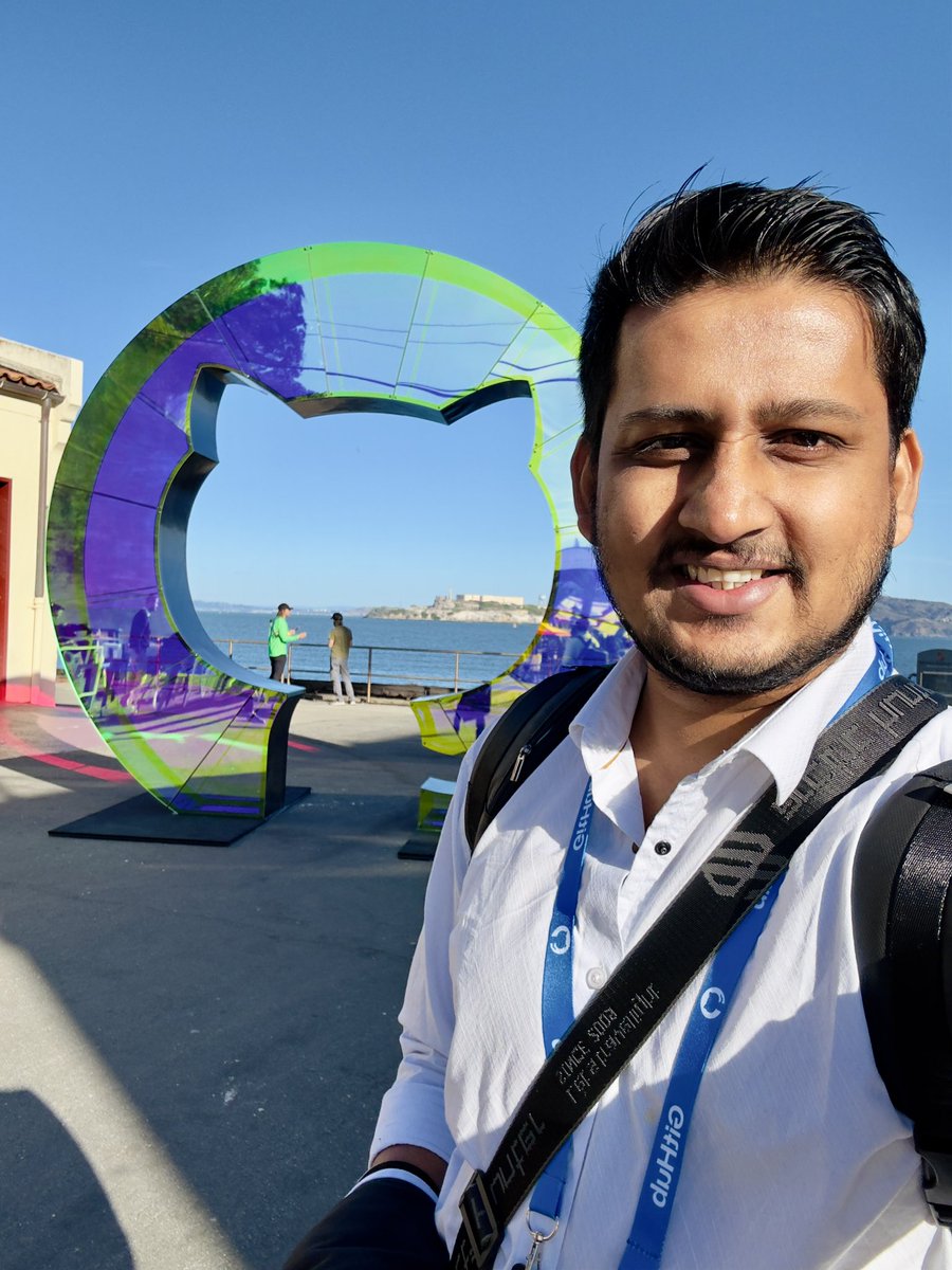 BodhishThomas's tweet image. Two weeks after #GitHubUniverse 2024.
The upgraded Copilot announcements were mind-blowing, and seeing our Open Healthcare Network video showcased was a proud moment.

Standing at Fort Mason with Alcatraz in the background. 

#GitHubNext #Healthcare