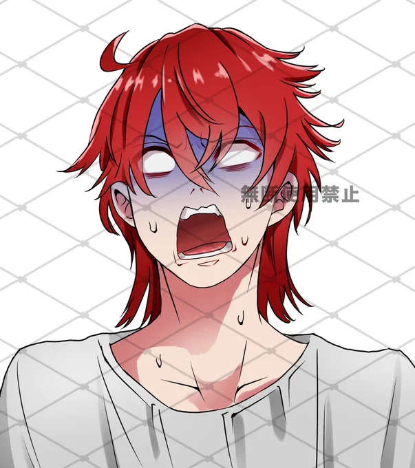 Slayあくらこ動画用イラスト「しまったァァア!」ってお顔#イラスト 