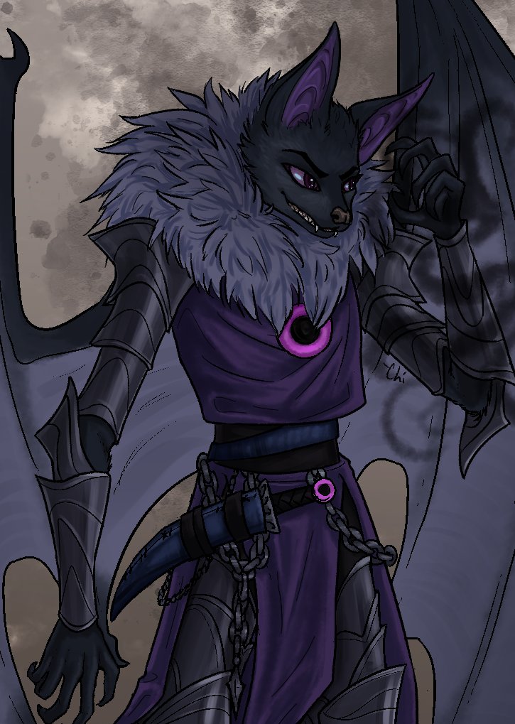 NoWerewolves's tweet photo. Night Cleric commission! 🦇 https://t.co/xrR9n4WoKB