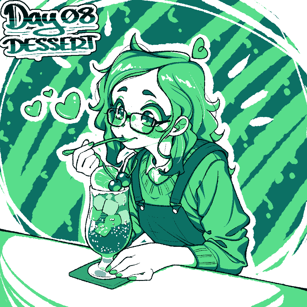 tiredtomboy's tweet photo. 𝗗𝗘𝗦𝗦𝗘𝗥𝗧 𝗗𝗔𝗬!! 🍨 q(≧▽≦q) #drawvember
This one came out real comfy, excited for the upcoming day prompts!
Drew the girlfriend for today! @EmmyArcturus Isn't she cuuute~💚
#Inktober #SpilledInk #characterart
🎨「𝐃𝐀𝐘 𝟎𝟖」・Dessert https://t.co/Mjj61mlHg3