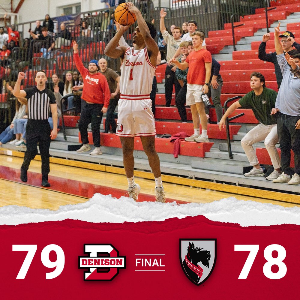 Men's Basketball: Kellon Smith buried a late triple to lift <a href="/DenisonHoops/">Denison Basketball</a> to a dramatic 79-78 win over #18 Carnegie Mellon in action Saturday evening! 

Smith finished with 16 points in the Big Red victory! #d3hoops
