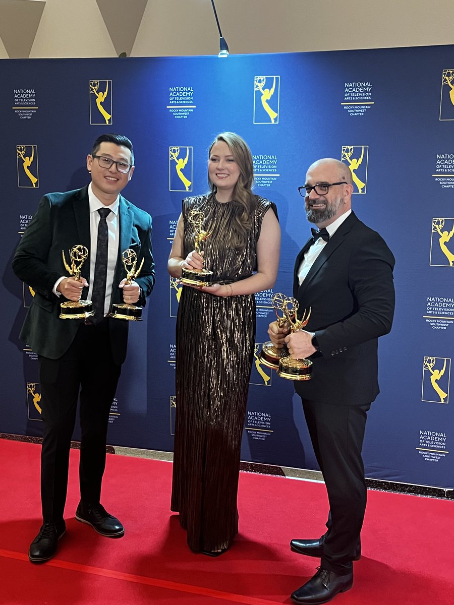 jlumfox10's tweet photo. What a night! Proud to earn two @RockyMtnEmmy awards in the categories of “Societal Concerns” and “Crime/Justice”. 

The Sober Truth: https://t.co/dPjInmRHHJ

Murder, Money &amp; The End of Days: https://t.co/g7GDPnD9ca

@FOX10Phoenix https://t.co/rcgtjvLCGJ