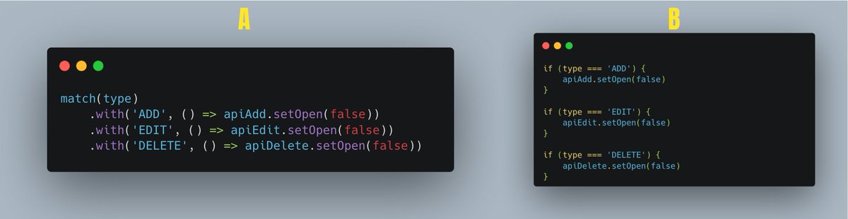 dangvanthanh's tweet photo. What version do you like, A or B? #javascript #typescript https://t.co/8PyaKubGG3