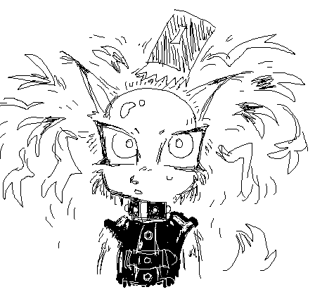 finfinteo's tweet photo. i got mad so i shaved all of yami's hair off https://t.co/yZARa4fKWW
