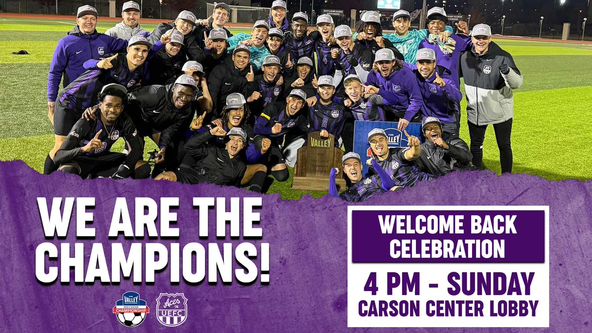 𝐀𝐟𝐭𝐞𝐫 𝟐𝟖 𝐲𝐞𝐚𝐫𝐬, 𝐓𝐇𝐄 𝐖𝐀𝐈𝐓 𝐈𝐒 𝐎𝐕𝐄𝐑 😤 

Your UE Men's Soccer team has won the 2024 MVC Championship and is headed to the NCAA Tournament!

Help us welcome back the champions to campus at 4 PM on Sunday afternoon at Carson Center!