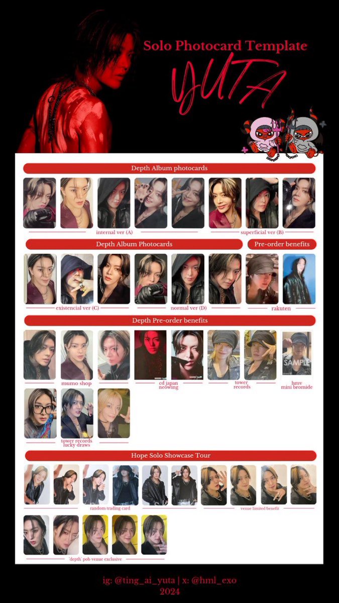 YUTA Depth CD トレカ NCT 127 YUTA THE 1ST MINI ALBUM 'DEPTH