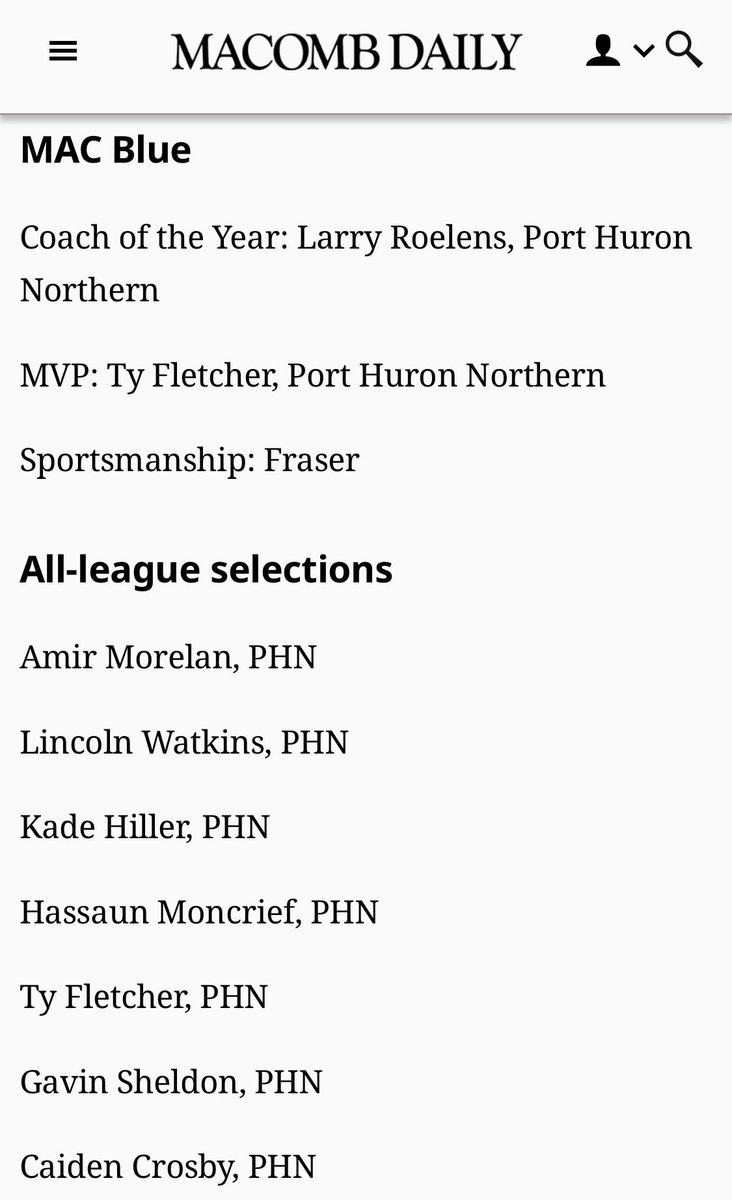 TyFletcher12's tweet image. Honored and thankful to be recognized as MAC Blue League MVP and 1st Team All League!
@FballPhn @G_StuckOnSports @PrepRedzoneMI @BrendenWelper @RisingStars6 @bvandrew @mistahvattah @TheD_Zone @macombdaily @fletch_09