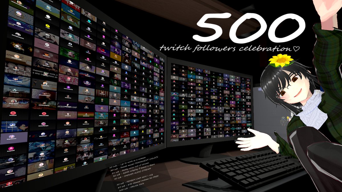 "I stream to people, not numbers."

If you know me on Twitch, you could actually find yourself in this grand photo ♡

Join me for the happy lil' 24 hour celebration!!

11/17/24 - twitch.tv/persnicketyvc
6PM UTC+8 (asia pacific)
6AM UTC-8 (america, EST)
10AM UTC+0 (europe, GMT)