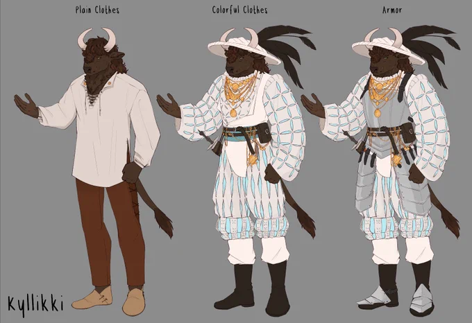 Character outfit line up of Kyllikki for  