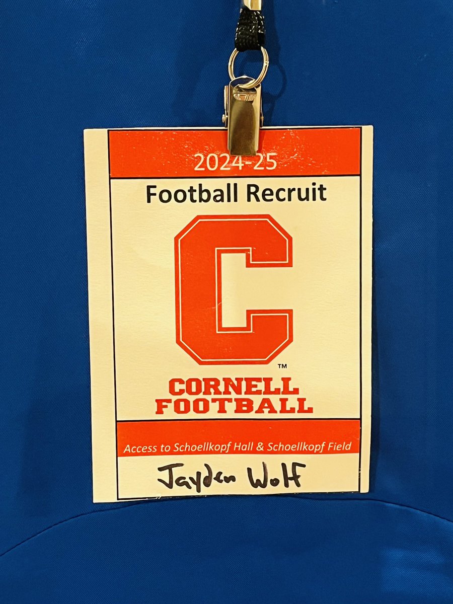 Jayden Wolf (@jay_howl1) on Twitter photo I had a great time seeing a game and learning more about the football program at <a href="/BigRed_Football/">Cornell Football</a> today. Thank you to <a href="/DanSwanstrom/">Dan Swanstrom</a> <a href="/Coach_Hatcher20/">Mike Hatcher</a> <a href="/TerryUrsin/">Terry Ursin</a> for having me! I had a great time seeing a game and learning more about the football program at <a href="/BigRed_Football/">Cornell Football</a> today. Thank you to <a href="/DanSwanstrom/">Dan Swanstrom</a> <a href="/Coach_Hatcher20/">Mike Hatcher</a> <a href="/TerryUrsin/">Terry Ursin</a> for having me!