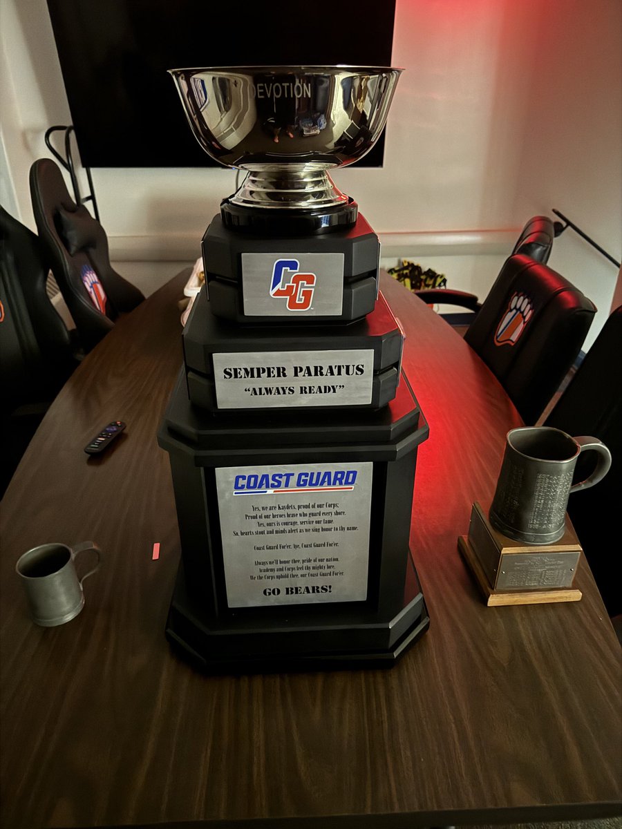 Nothing better than this sight in the ⁦<a href="/USCGA_Football/">USCGA Football</a>⁩ offices! #BeatKP