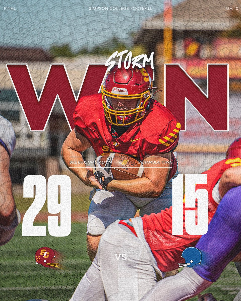 scstormfootball's tweet image. Sent the Seniors out in style with a win!

Thank you Seniors for all of your commitment and dedication to Simpson Football! 

#RollStorm