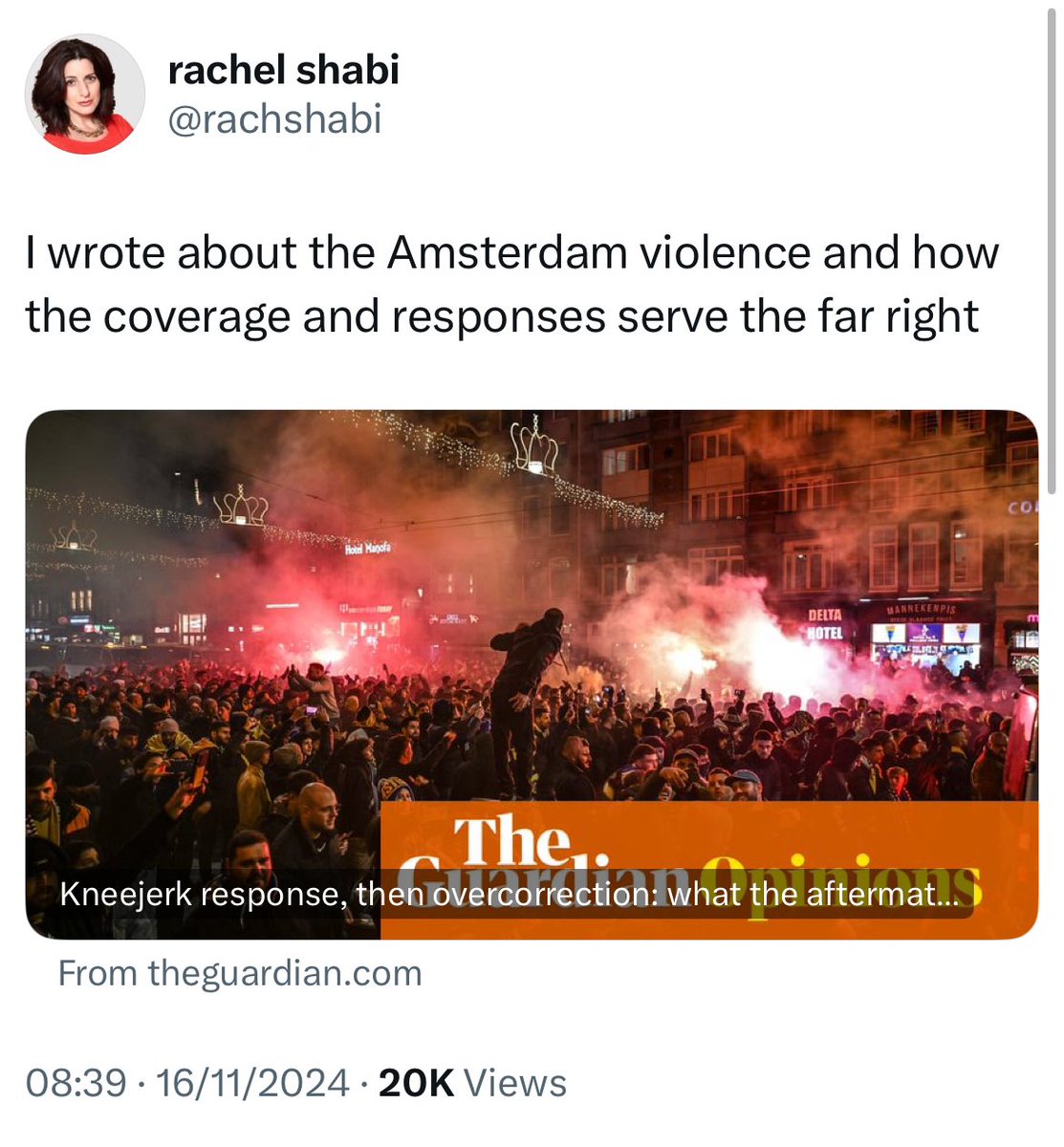flying_rodent's tweet photo. I am kind of in awe at the Guardian giving Rachel a column to explain what actually happened and - because they are such awesome, ball-gargling cowards - balancing it out by giving Joseph Goebbels here right of reply. Is cheering for genocide good or bad? Let’s hear both sides. https://t.co/YhjxVPEY4l