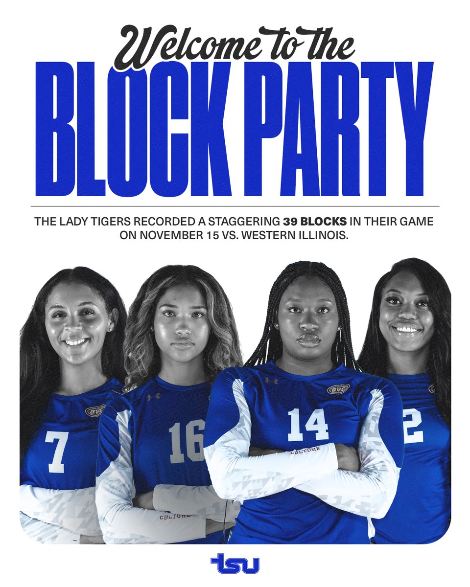 Welcome to the BLOCK PARTY! 🛑

The Lady Tigers dominated with an incredible 39 blocks in last night’s win over Western Illinois.

#RoarCity x #CultureVsCulture