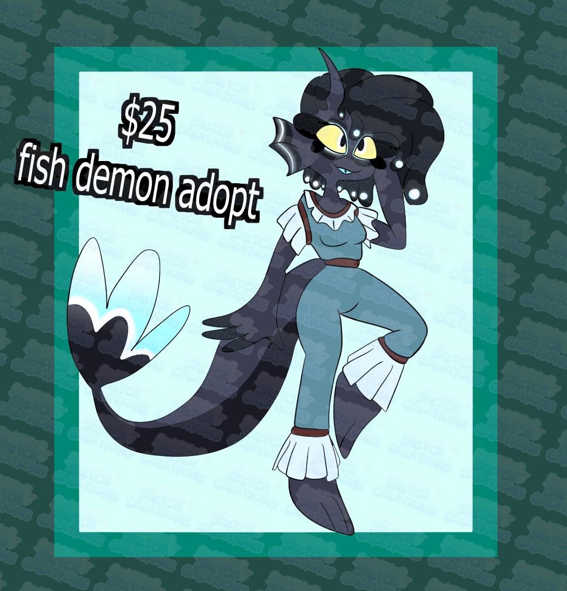 xFeatherSketchx's tweet image. $25 fish demon adopt! 
Paypal/cashapp/kofi as payment only. Comment or dm to claim

#helluvaboss #helluvabossadopt #helluvabossadoptable #helluvabossfanart #helluvabossoc