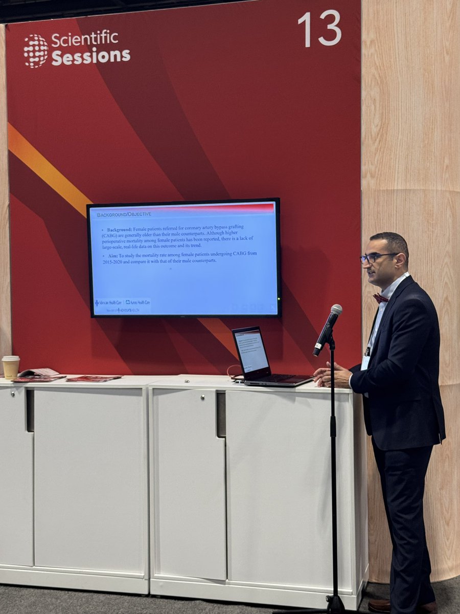 ZAALTai's tweet image. Honored to have presented our research on gender disparities in CABG outcomes at #AHA24, representing @AuroraCVFellows . Grateful for the opportunity to share insights and engage in meaningful discussions. Let’s continue striving for equitable care in cardiology!