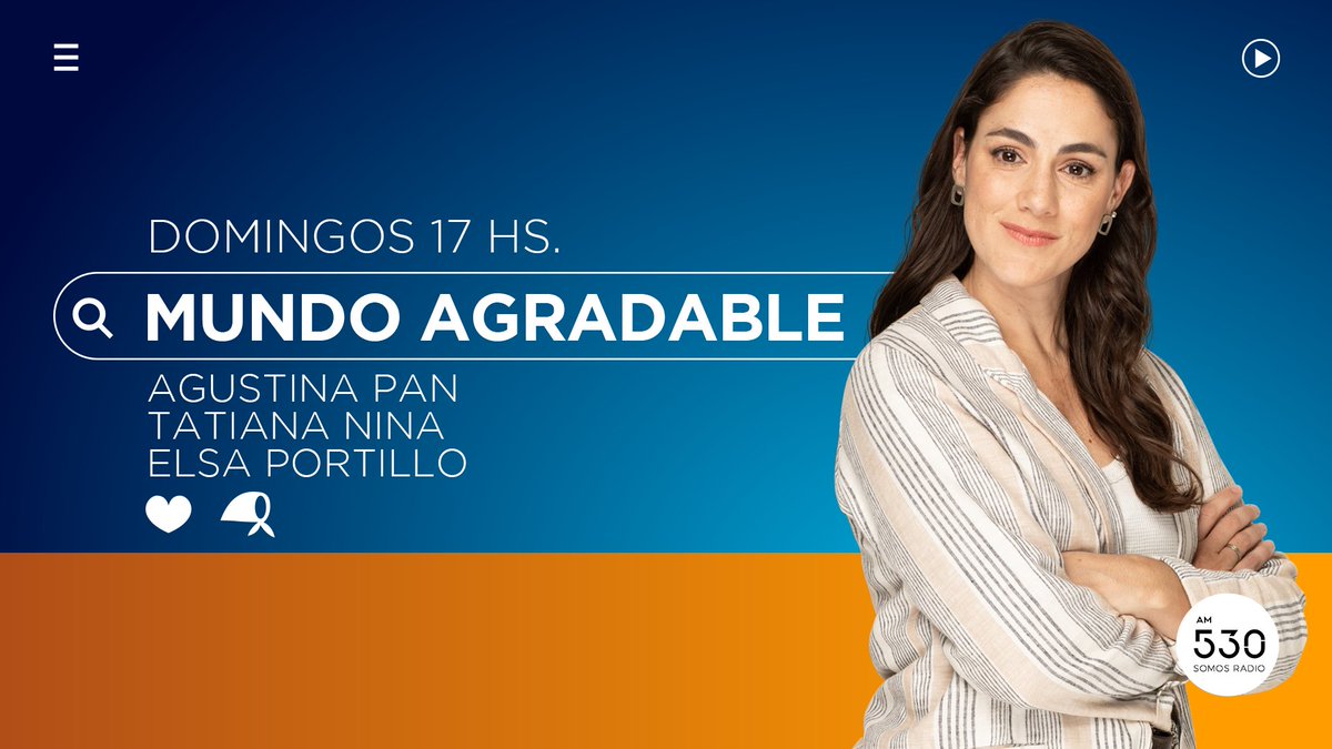 somosradioam530's tweet photo. #MundoAgradable
📻 Ya llega Mundo agradable, desde las 17hs 🎙 con Agustina Pan, Tatiana Nina y Elsa Portillo
#AM530 #SomosRadio #BuscamosLaVerdadSiempre https://t.co/qp1NyFRgyl
