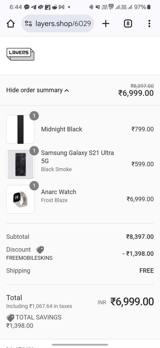 I’ve placed an order for the Layers Anarc Watch and will share an honest review. I won’t be biased, even though it’s the first "Tech" product by a creator.