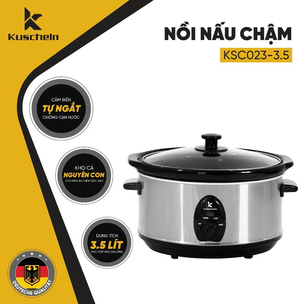 Xem ngay Nồi nấu chậm 3,5 lít KUSCHELN của Đức kho cá, hầm xương, làm tỏi đen, niêu sứ ovan, cảm biến chống quá nhiệt cạn nước với giá ₫559.000 - ₫579.000. Mua ngay trên Shopee! s.shopee.vn/20eIxNrqkh?sha…