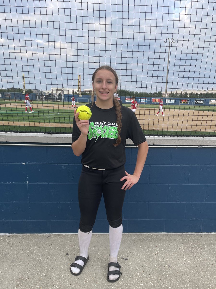 I got 💣 number 9!!! Thanks to any coaches who stopped to watch. We play at 8 AM tomorrow.
<a href="/GCShockersFP/">Gulf Coast Shockers</a> <a href="/HindsCC_SB/">Hinds CC Softball</a> <a href="/hccsoftball/">Holmes Community College Softball</a> <a href="/JC_BobcatsSB/">Jones College SB</a> <a href="/MeridianSoftbal/">Meridian Softball</a> <a href="/coachmatthudson/">Coach Matt Hudson</a> <a href="/FastpitchAthRec/">Fastpitch Athlete Recruits</a> <a href="/BoostSoftball/">Recruiting Boost Softball</a> <a href="/SoftballDown/">Down South Softball</a>